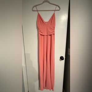 Coral dress with beaded straps